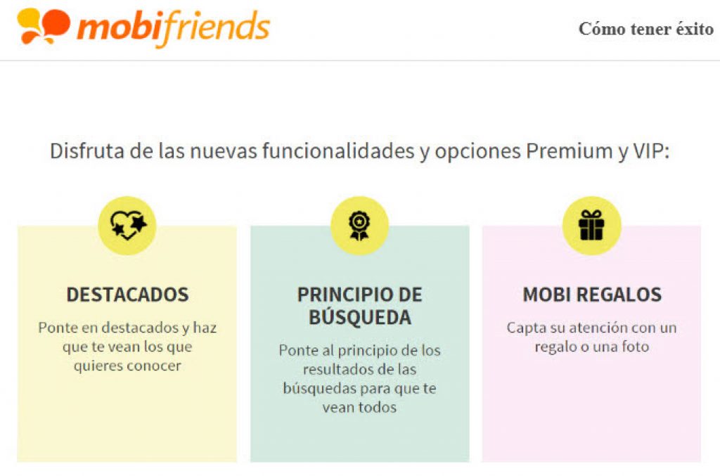 mobifriends premium características