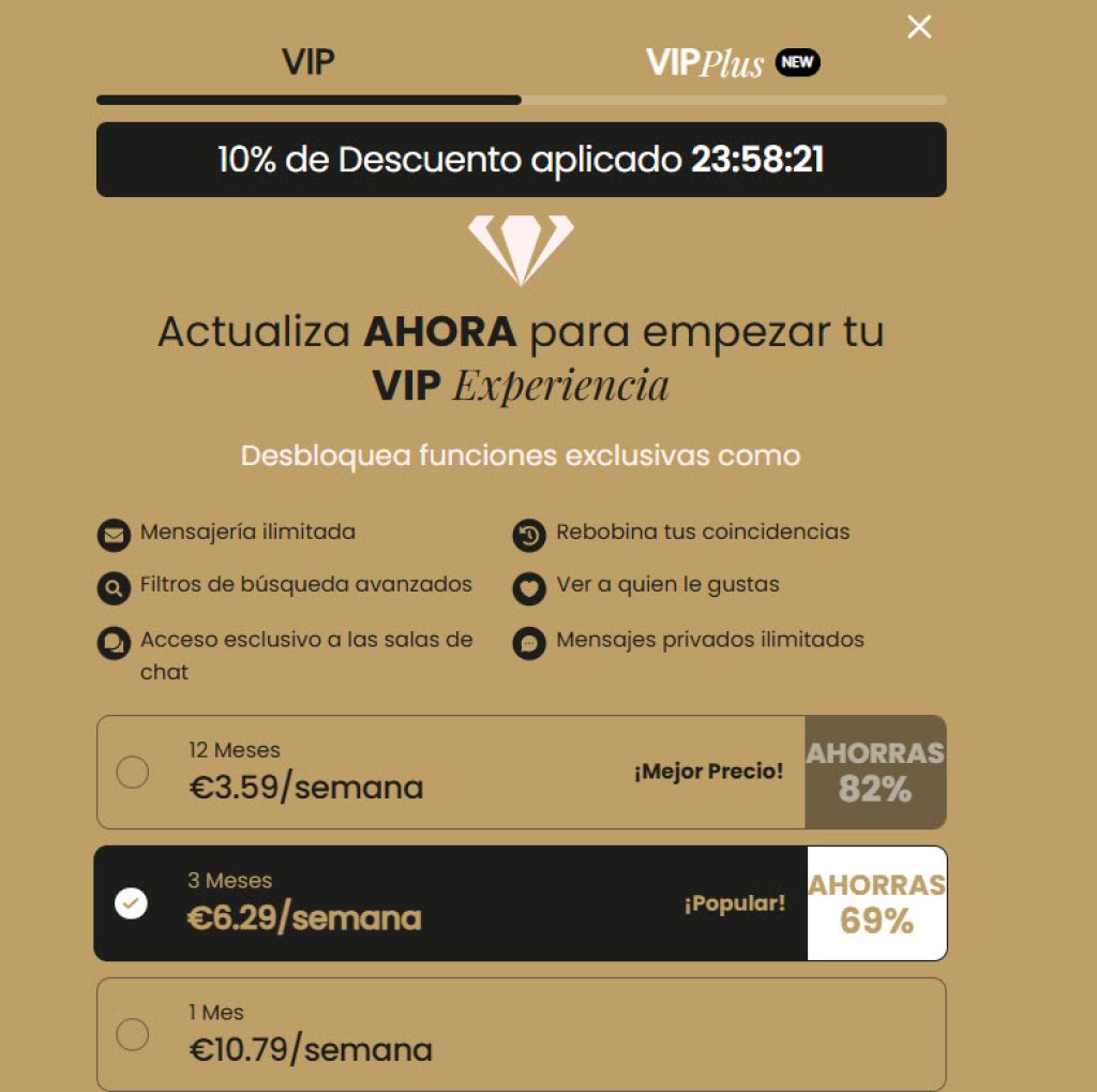 precio transamigas vip