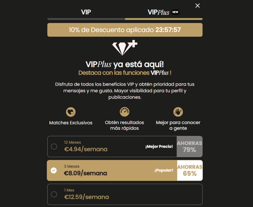 precio transamigas vip plus