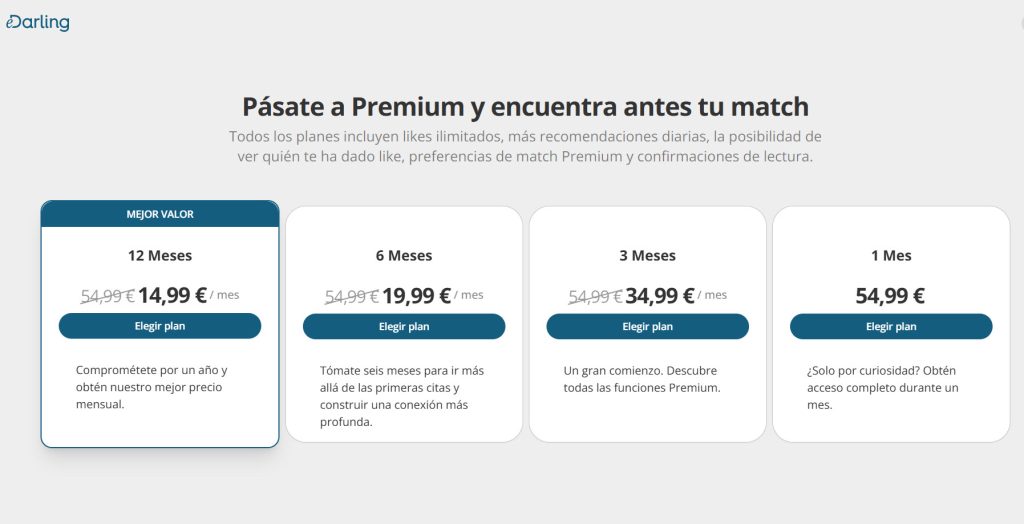 eDarling premium precios