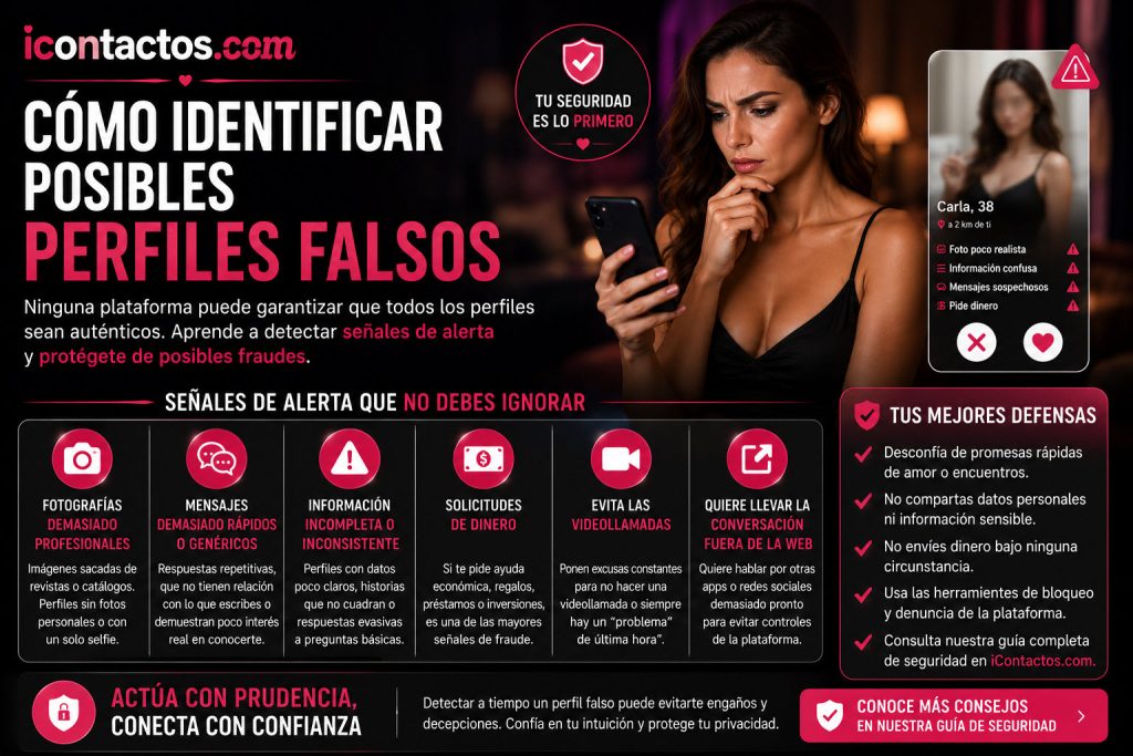como identificar posibles perfiles falsos