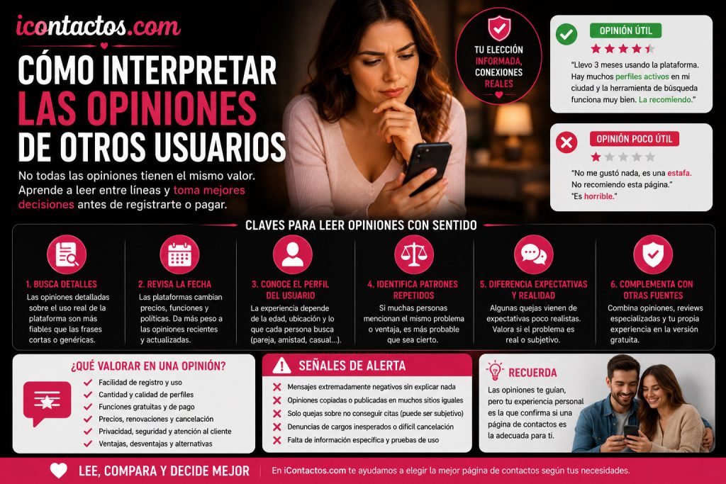 Cómo interpretar las opiniones de otros usuarios