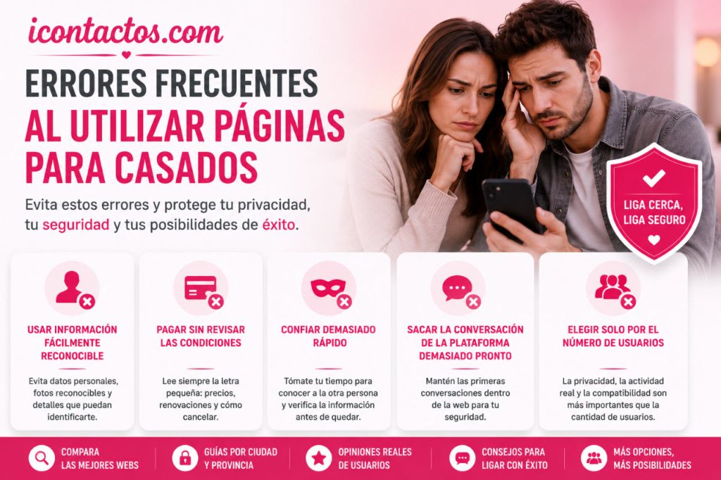 errores al utilizar páginas para casados