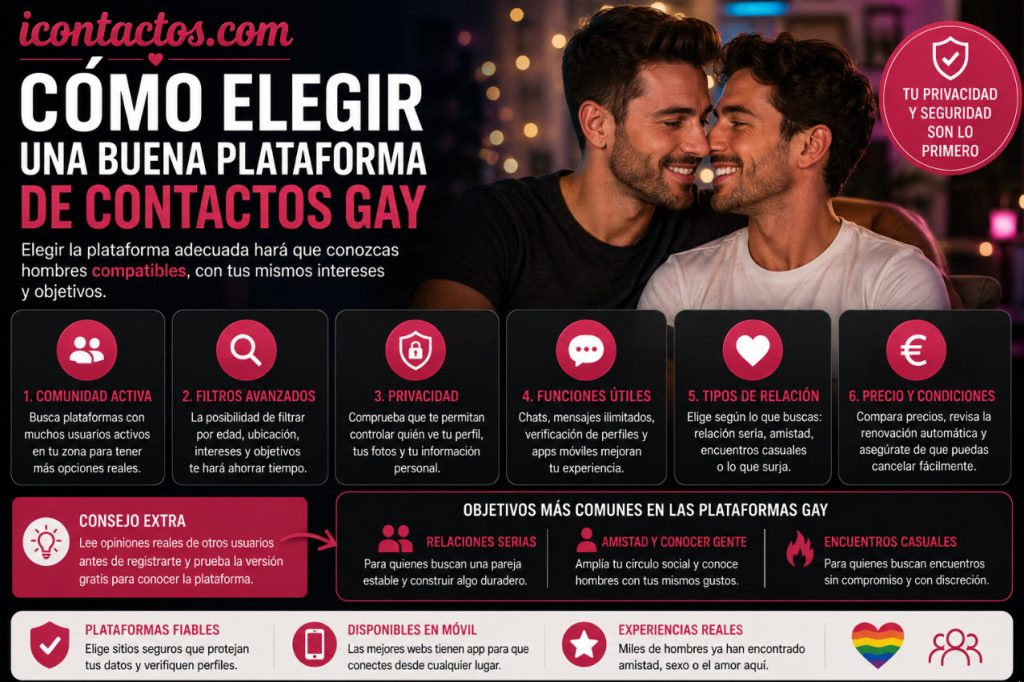 como elegir una buena plataforma de contactos gay