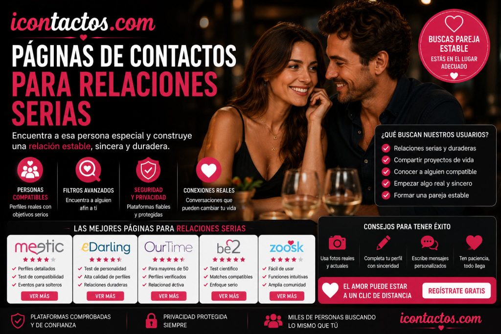 páginas de contactos para relaciones serias