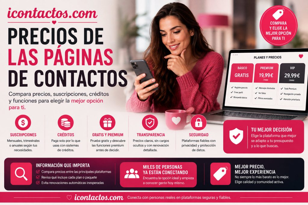 precios de las páginas de contactos